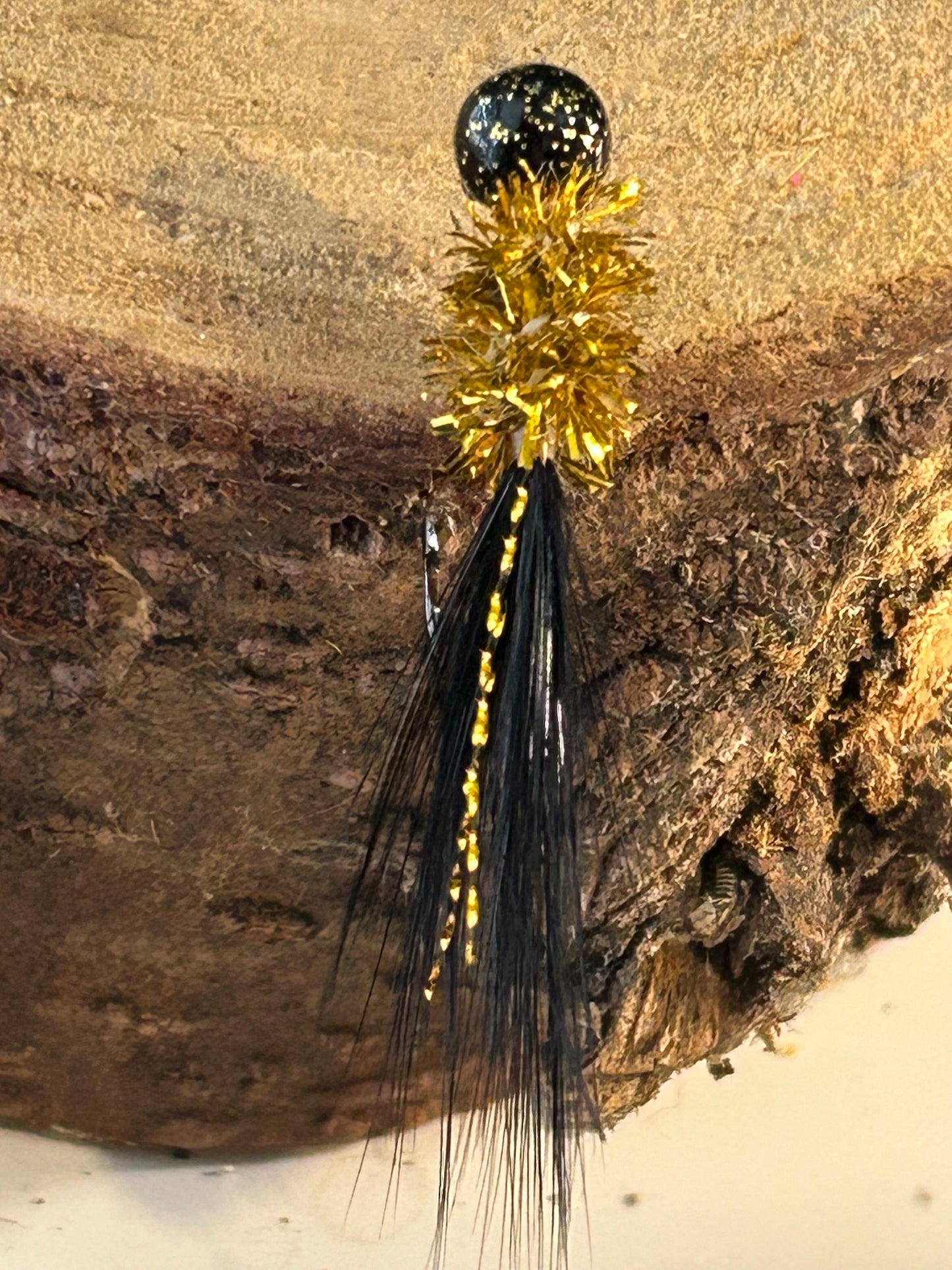 Hackle feather crappie jigs