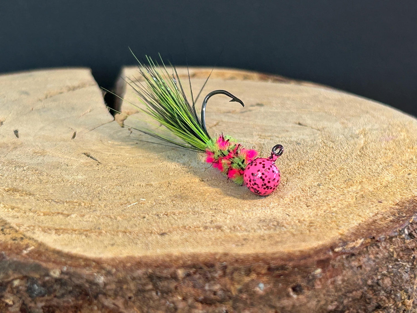 Hackle feather crappie jigs