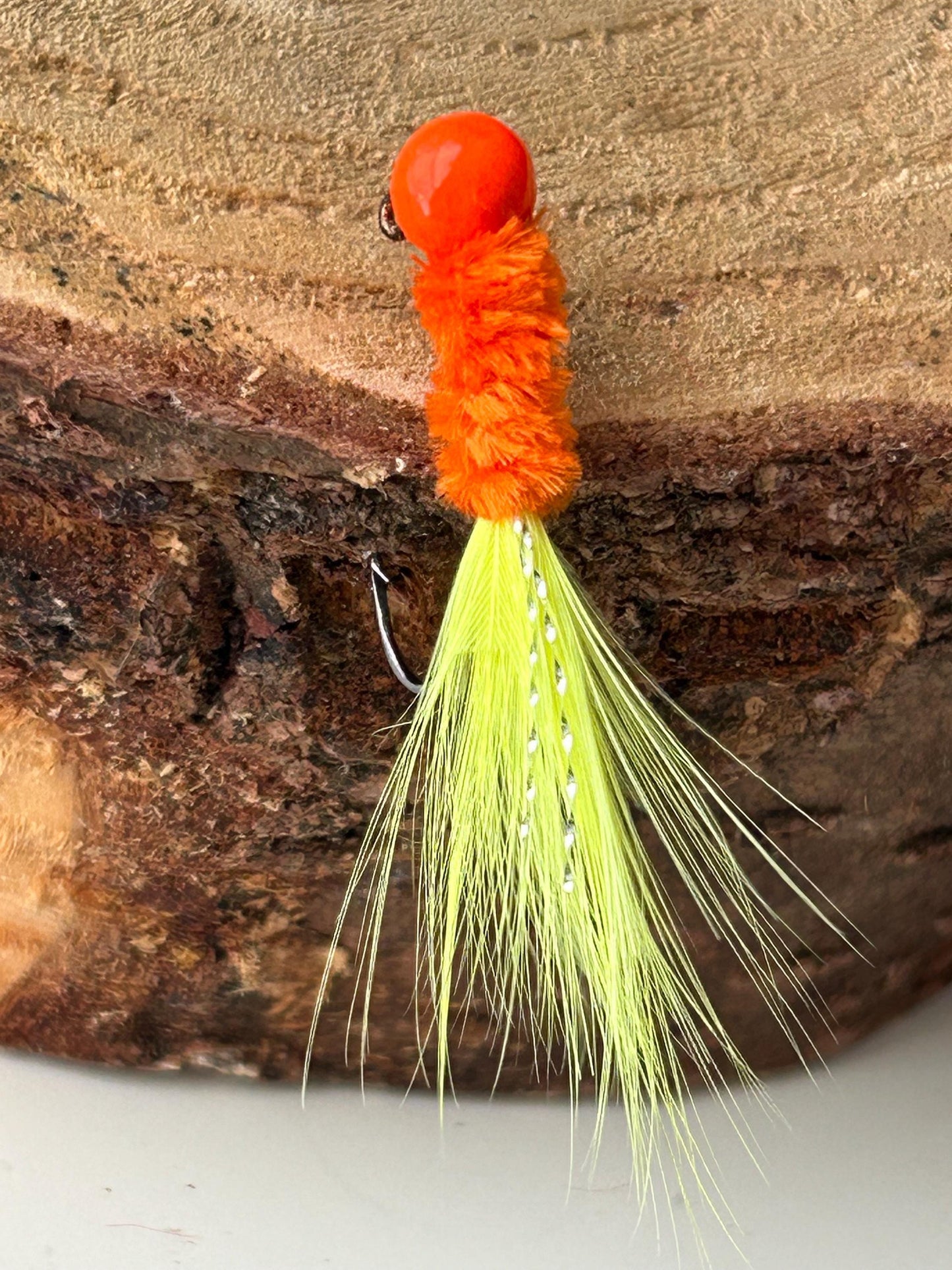 Hackle feather crappie jigs