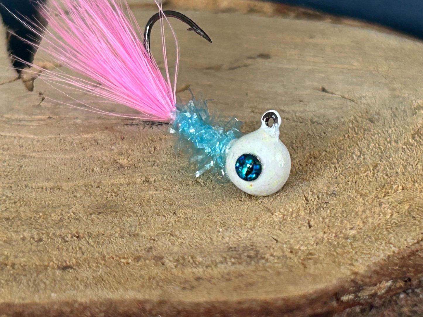 Hackle feather crappie jigs
