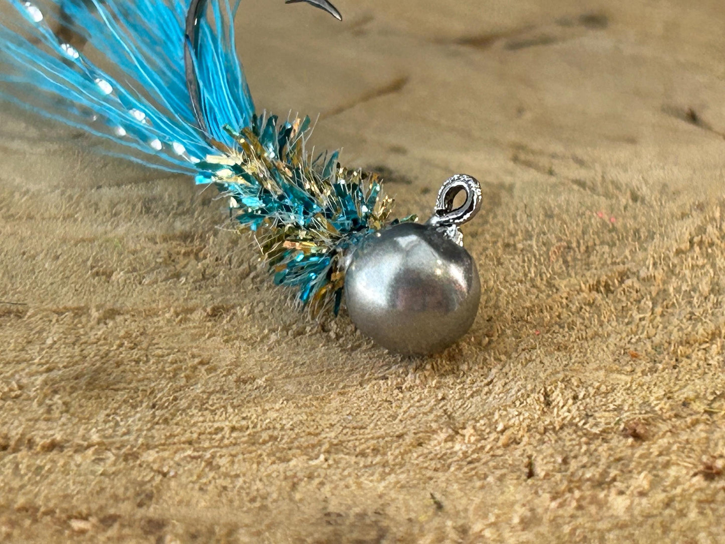 Hackle feather crappie jigs