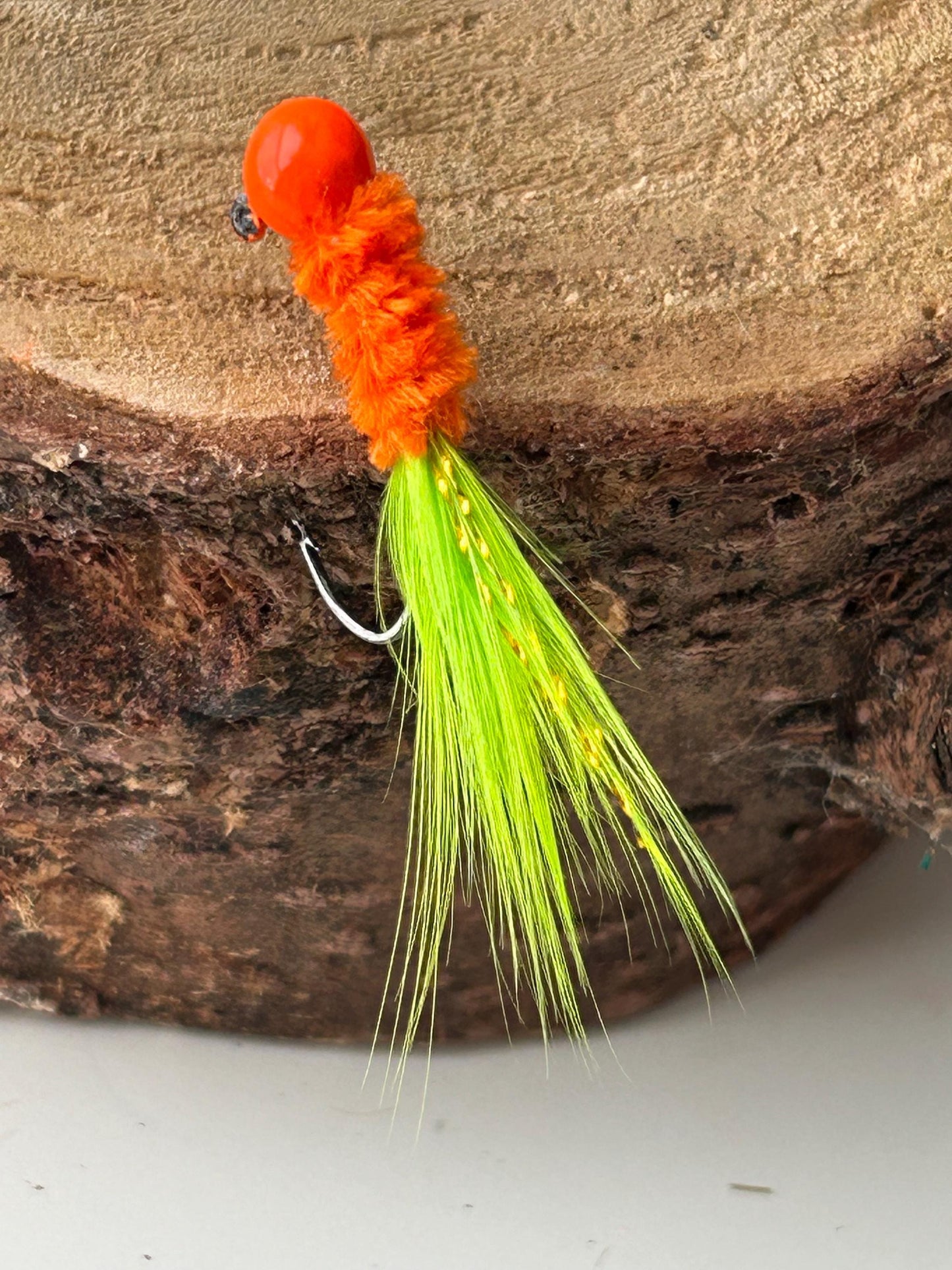 Hackle feather crappie jigs