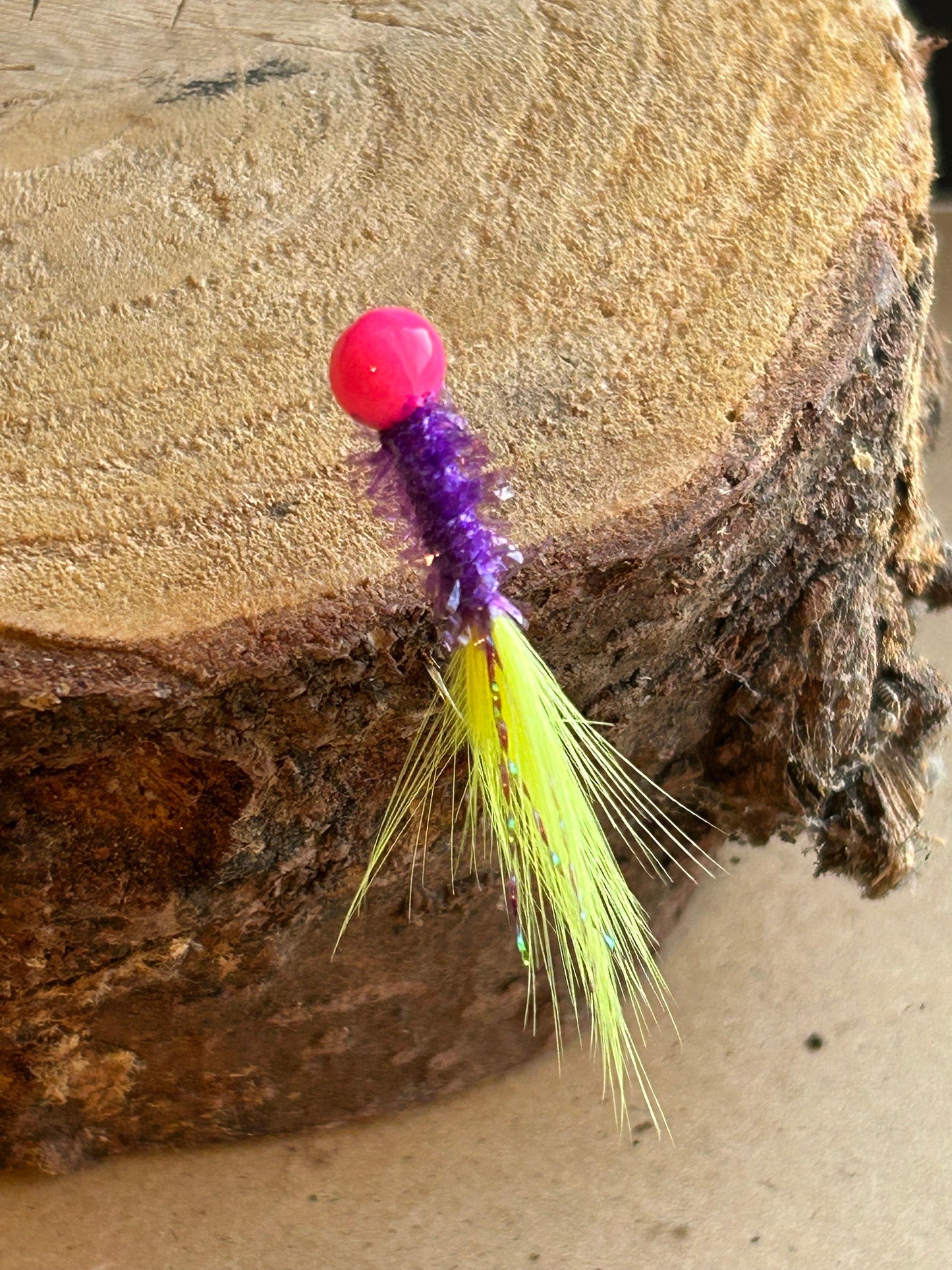 Hackle feather crappie jigs