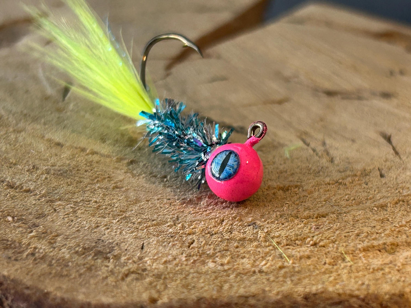 Hackle feather crappie jigs