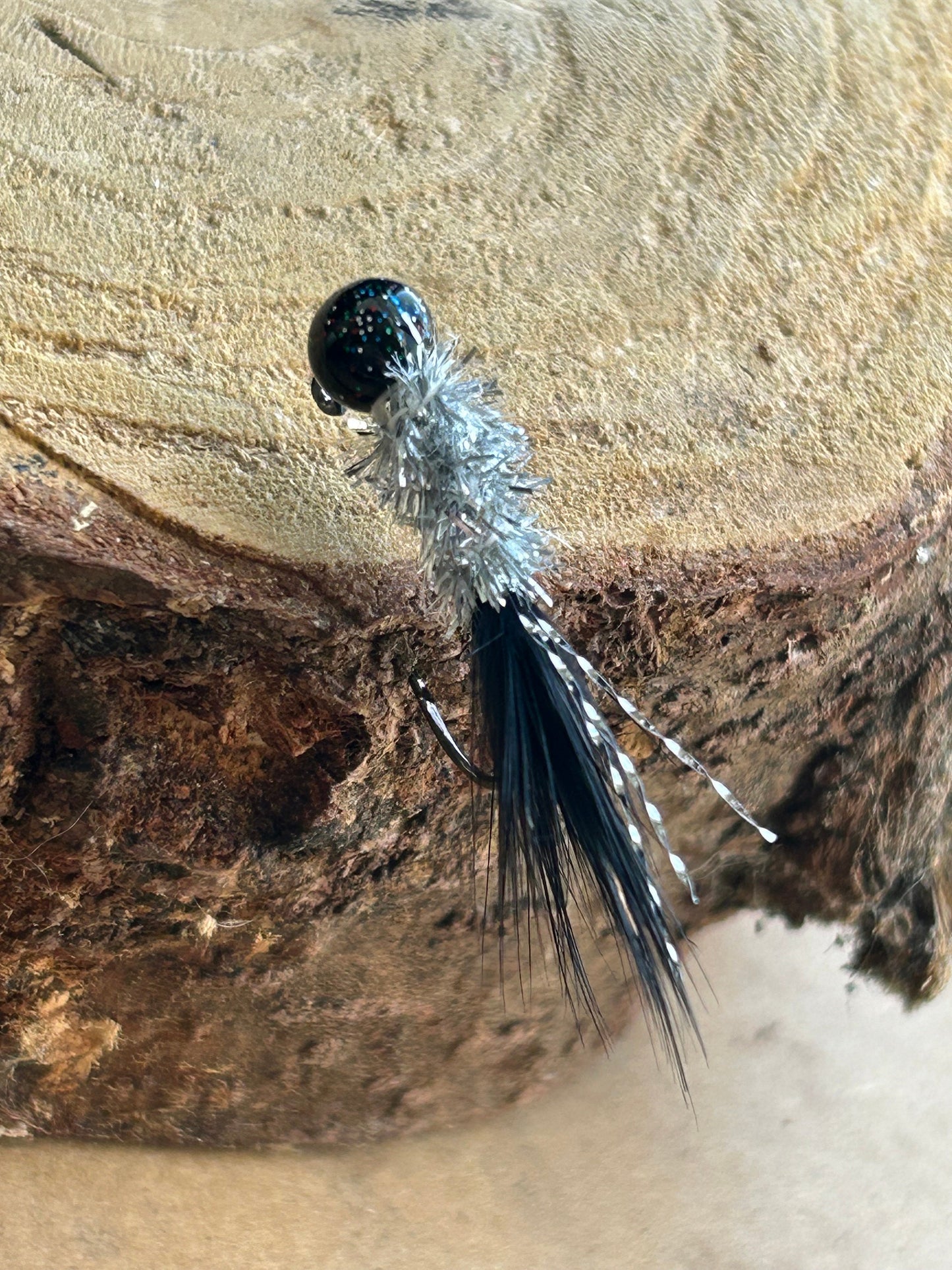 Hackle feather crappie jigs