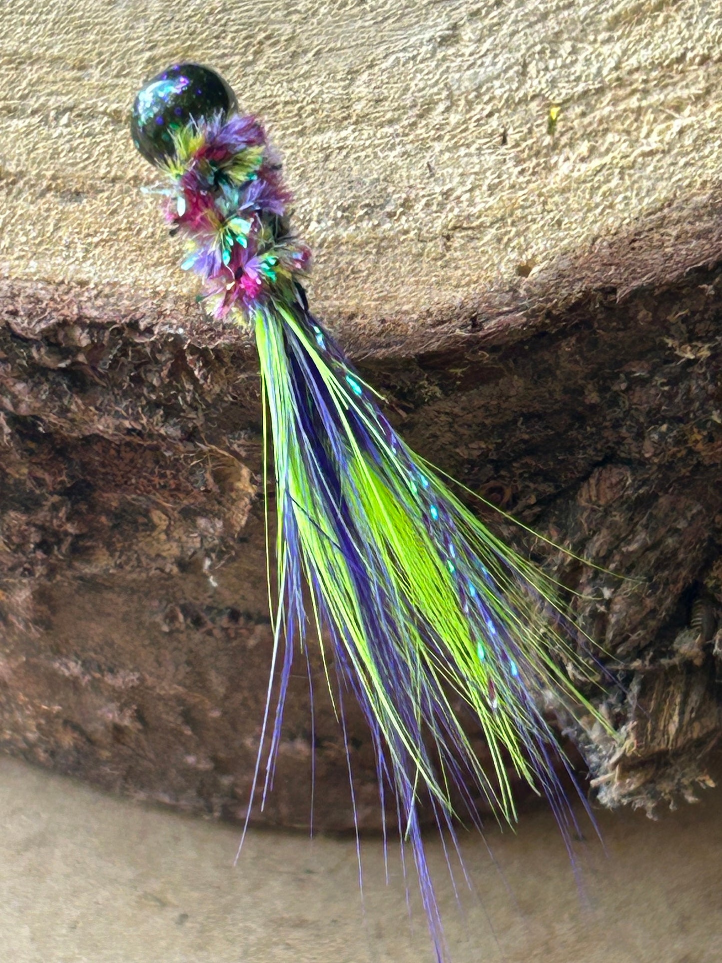 Hackle feather crappie jigs