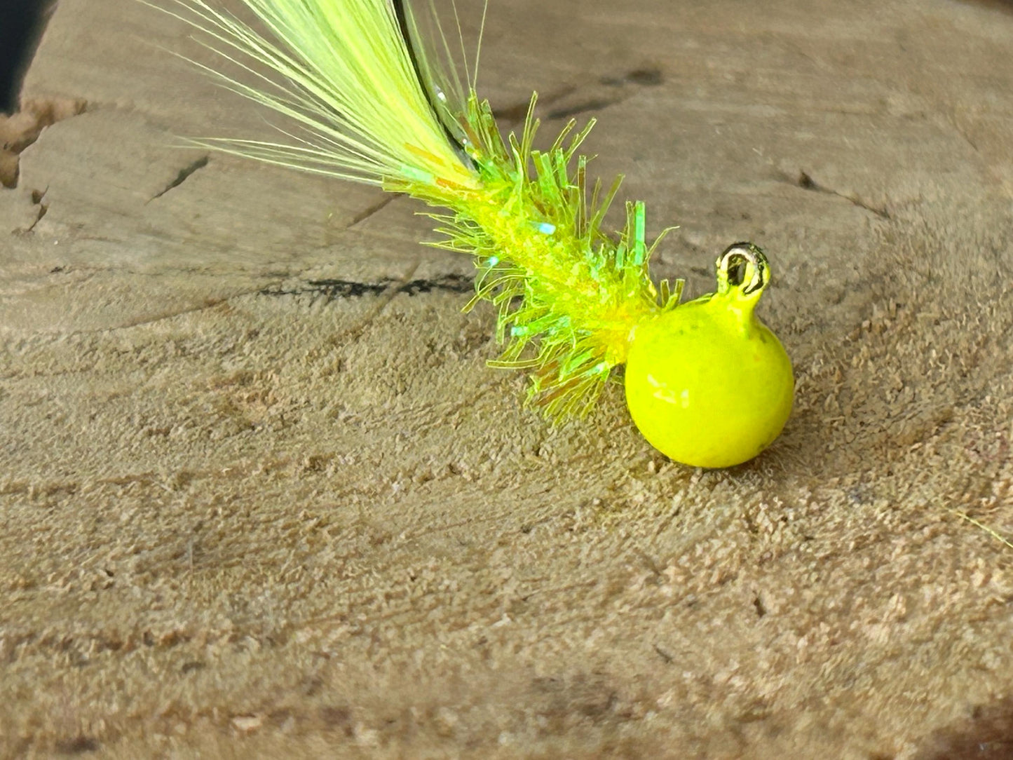 Hackle feather crappie jigs