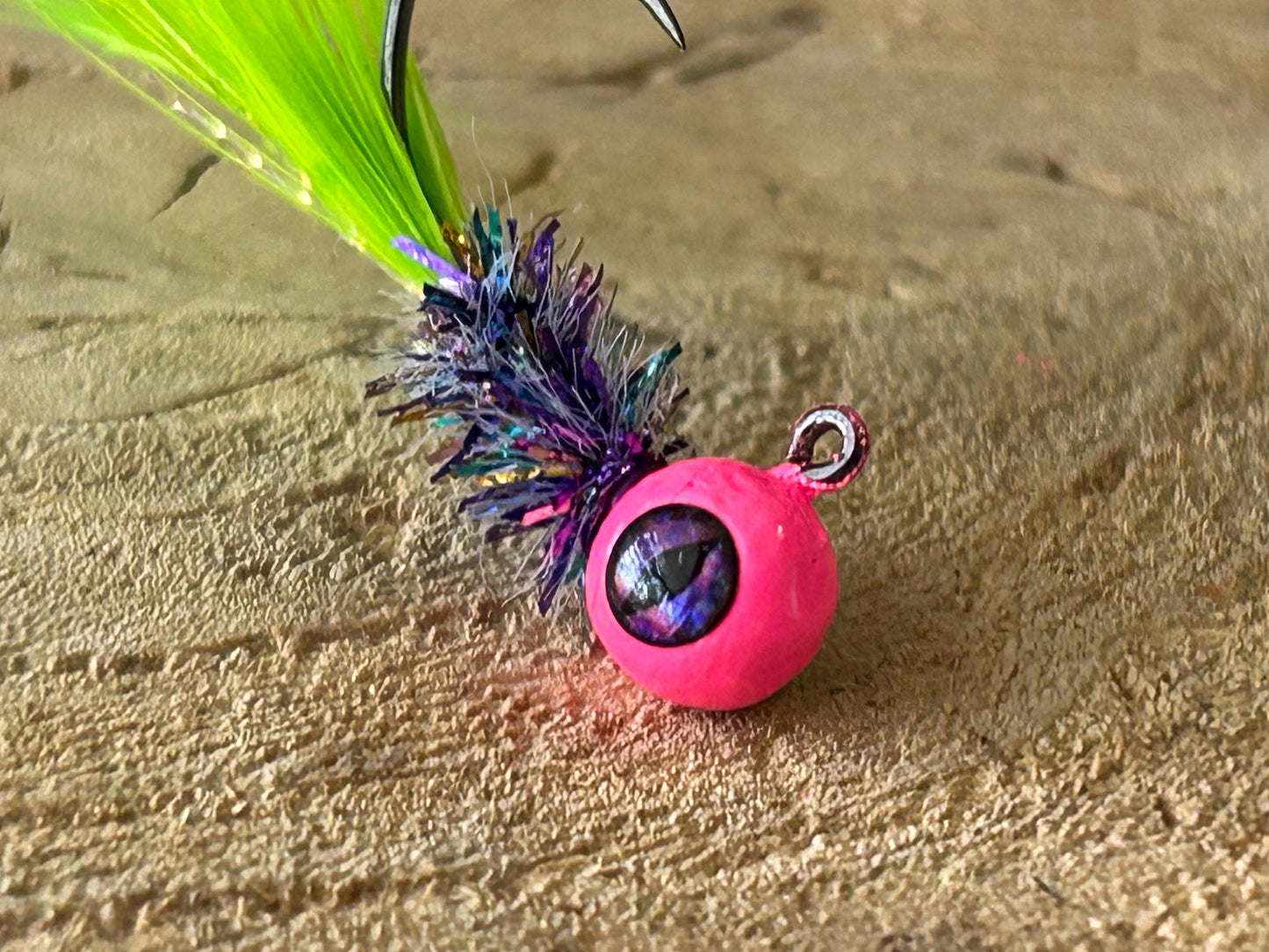 Hackle feather crappie jigs