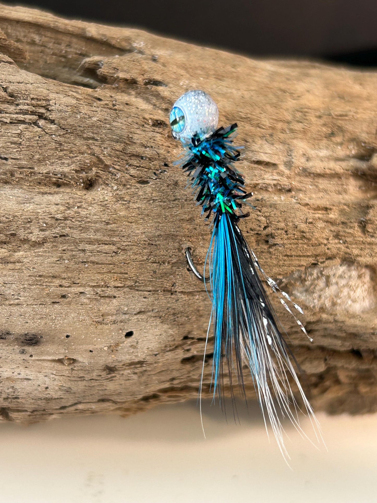 Hackle feather crappie jigs