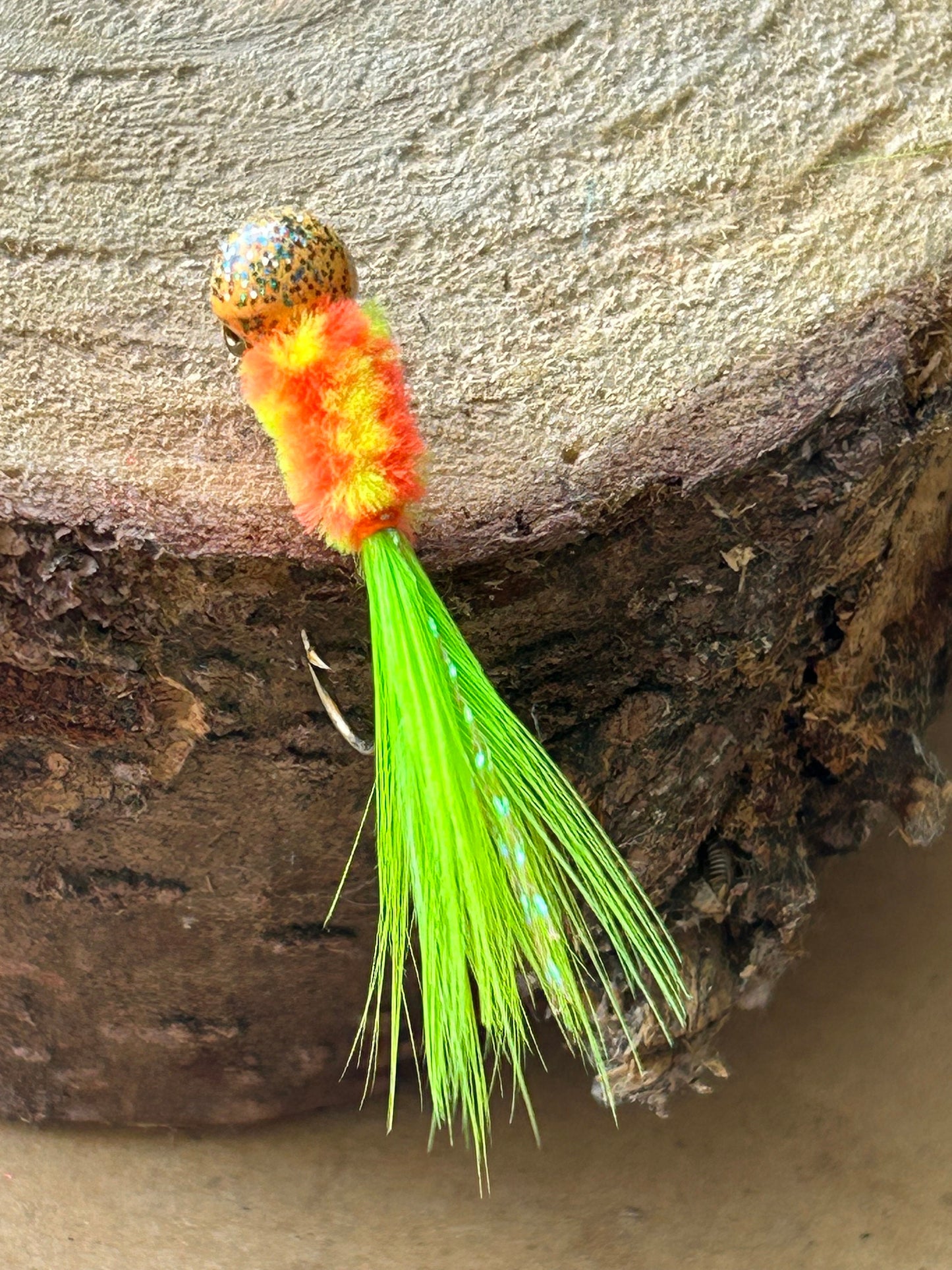 Hackle feather crappie jigs