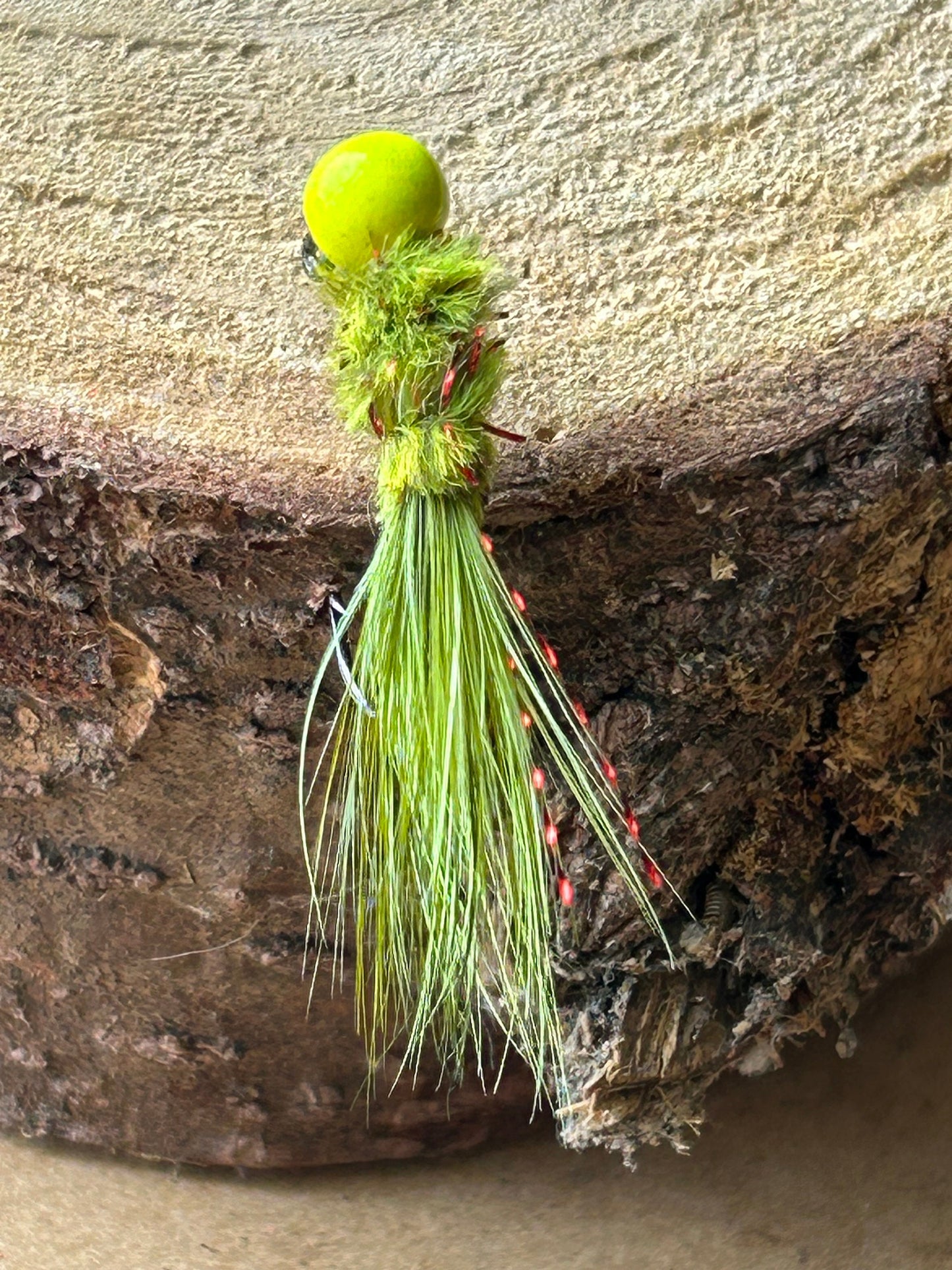 Hackle feather crappie jigs