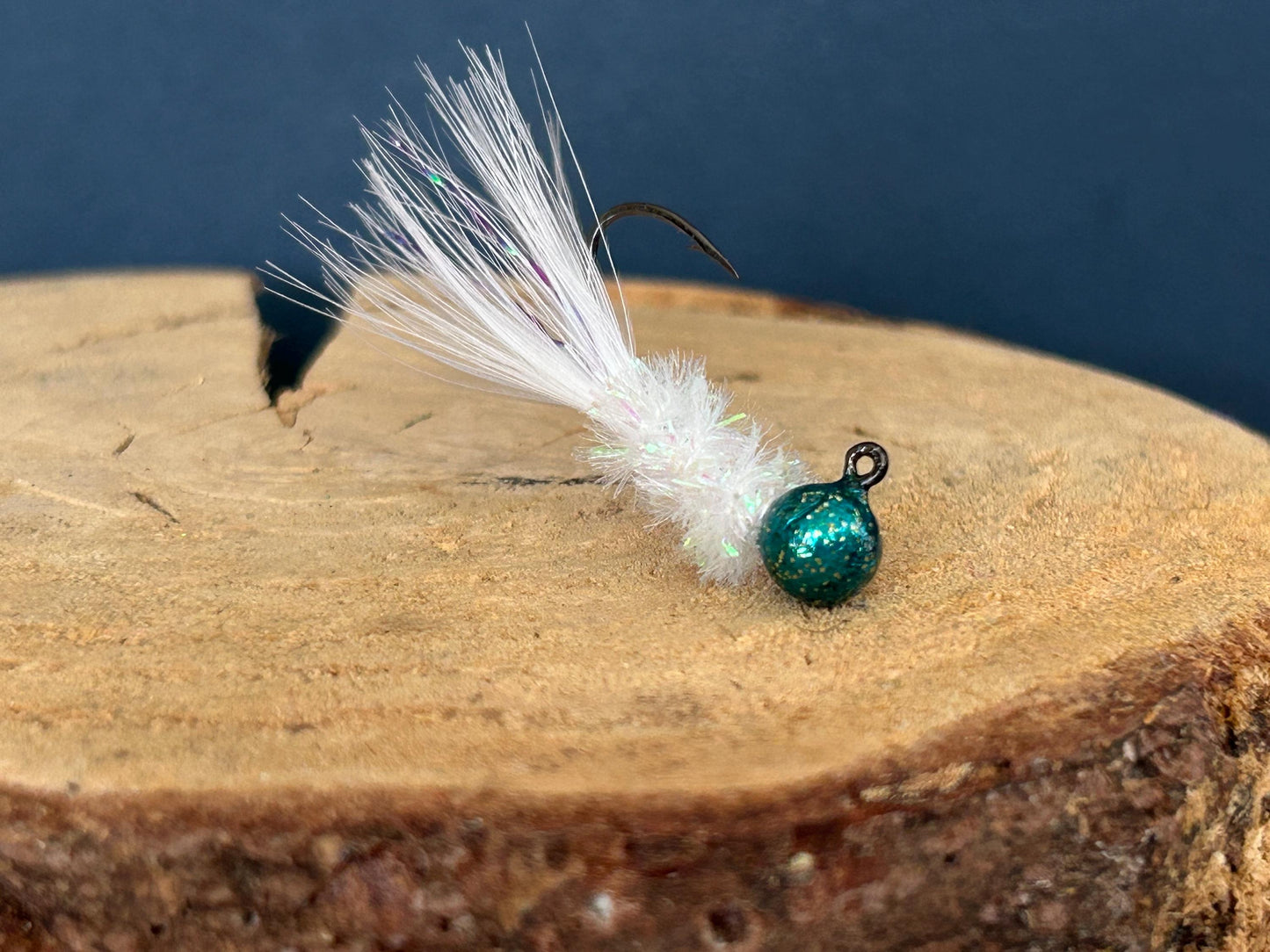 Hackle feather crappie jigs