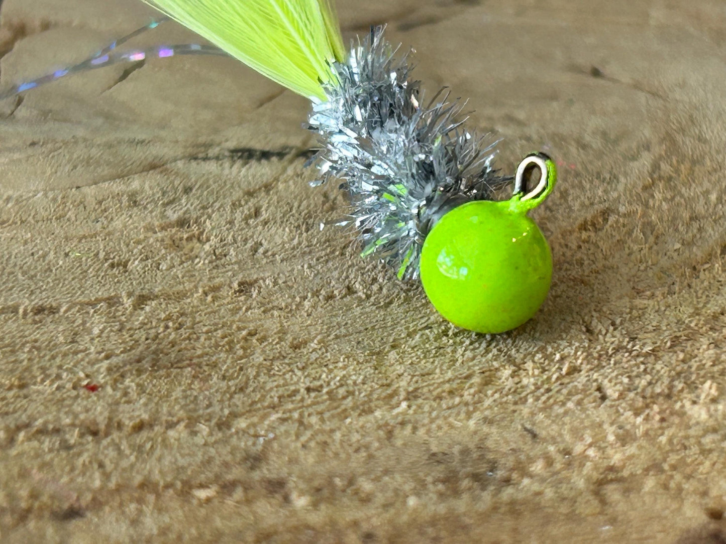 Hackle feather crappie jigs