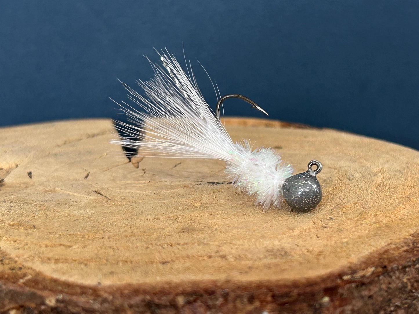 Hackle feather crappie jigs