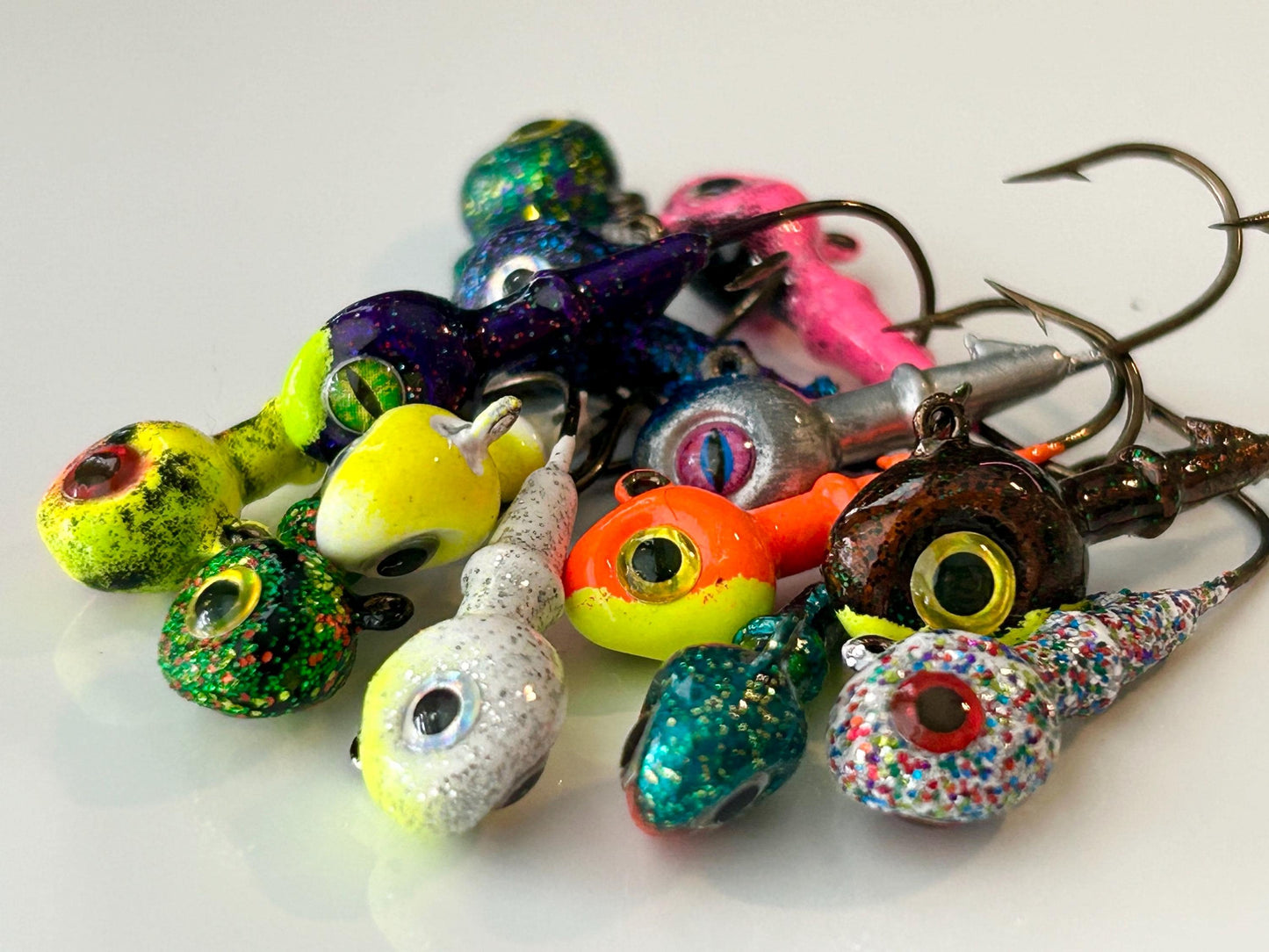 Walleye jigs custom paint