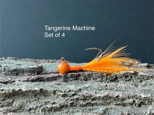 Hackle feather crappie jigs