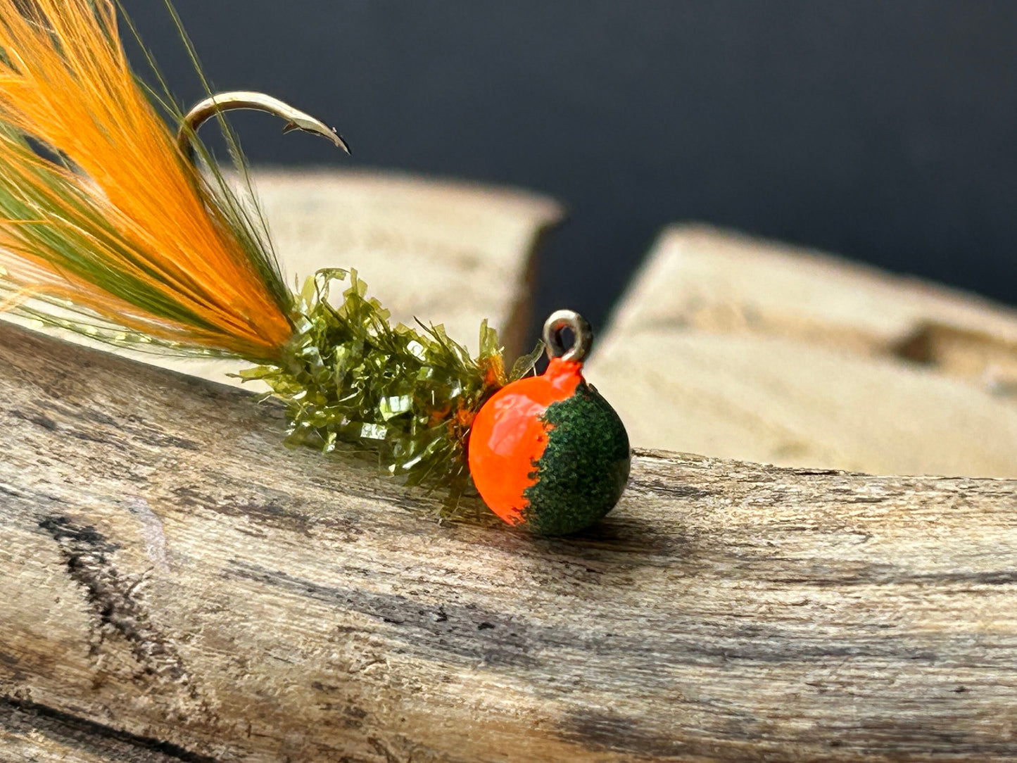 Hackle feather crappie jigs