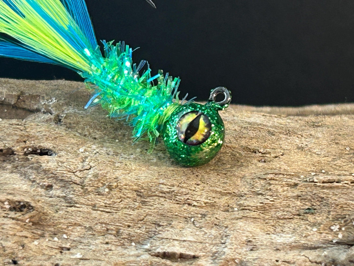 Hackle feather crappie jigs