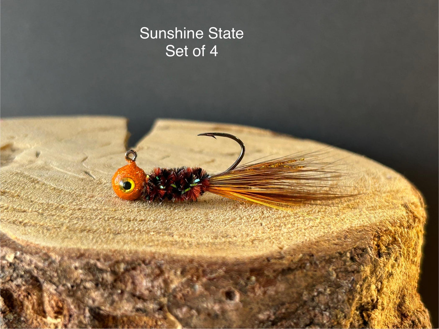 Hackle feather crappie jigs