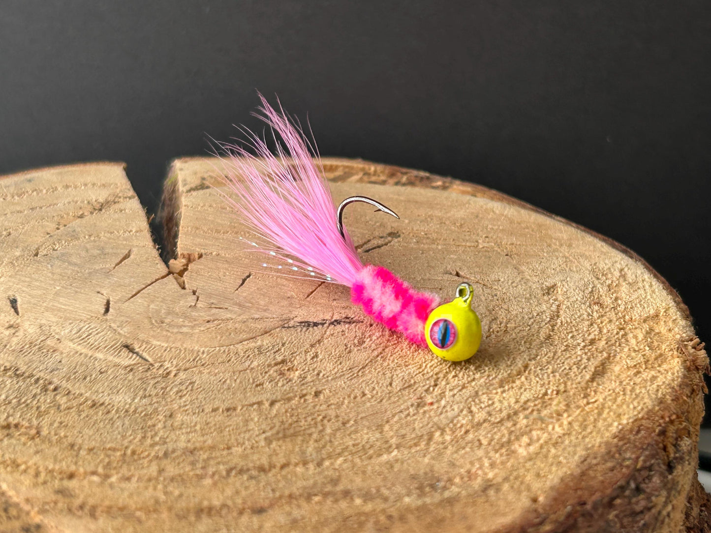 Hackle feather crappie jigs