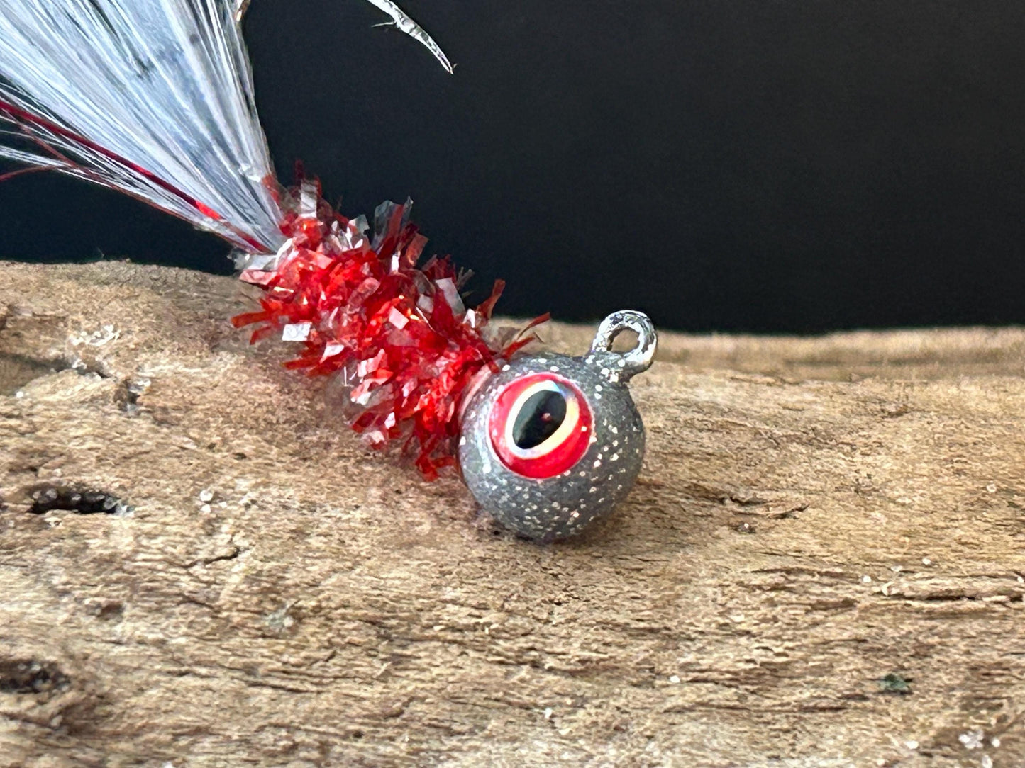 Hackle feather crappie jigs