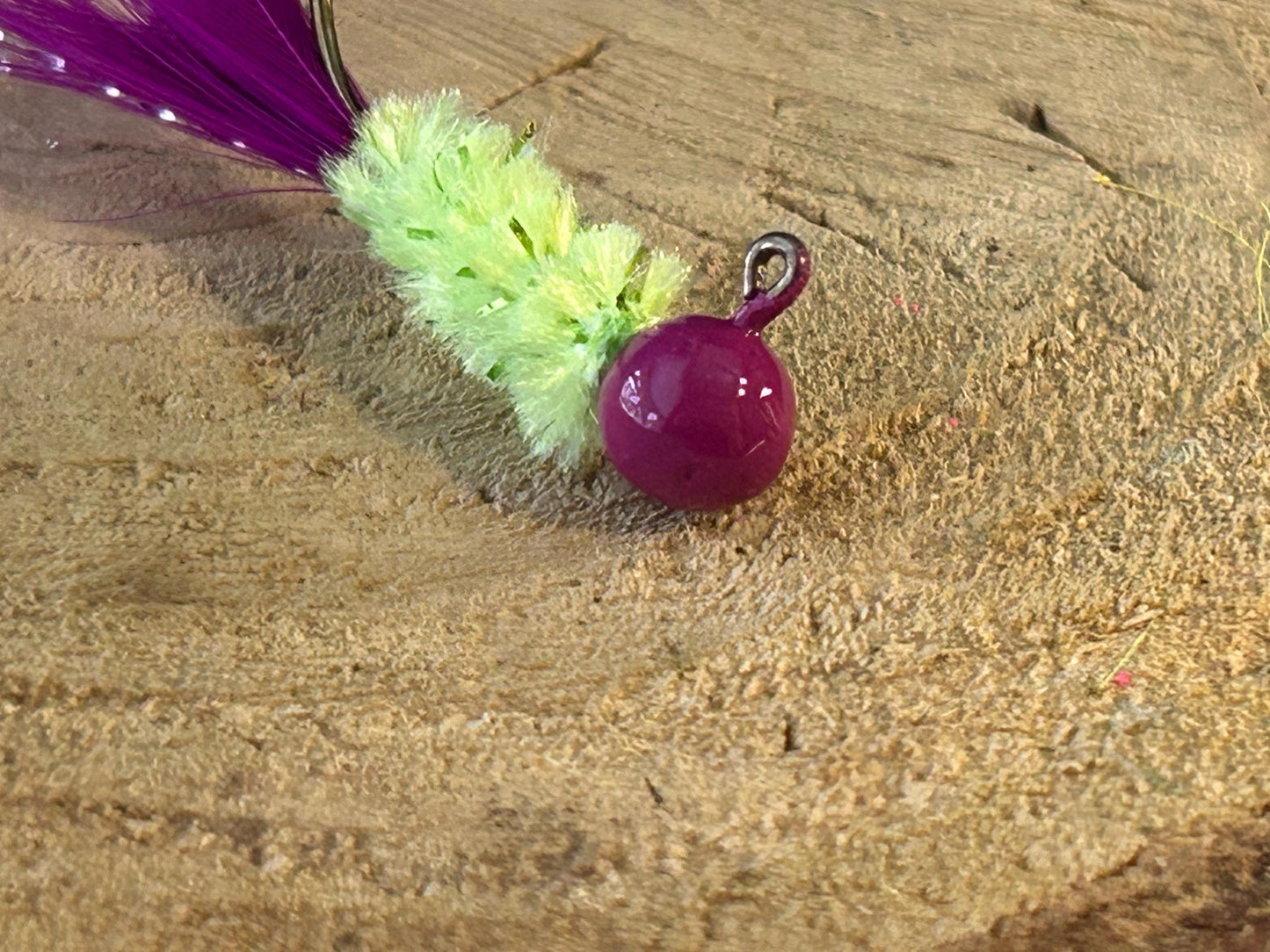 Hackle feather crappie jigs