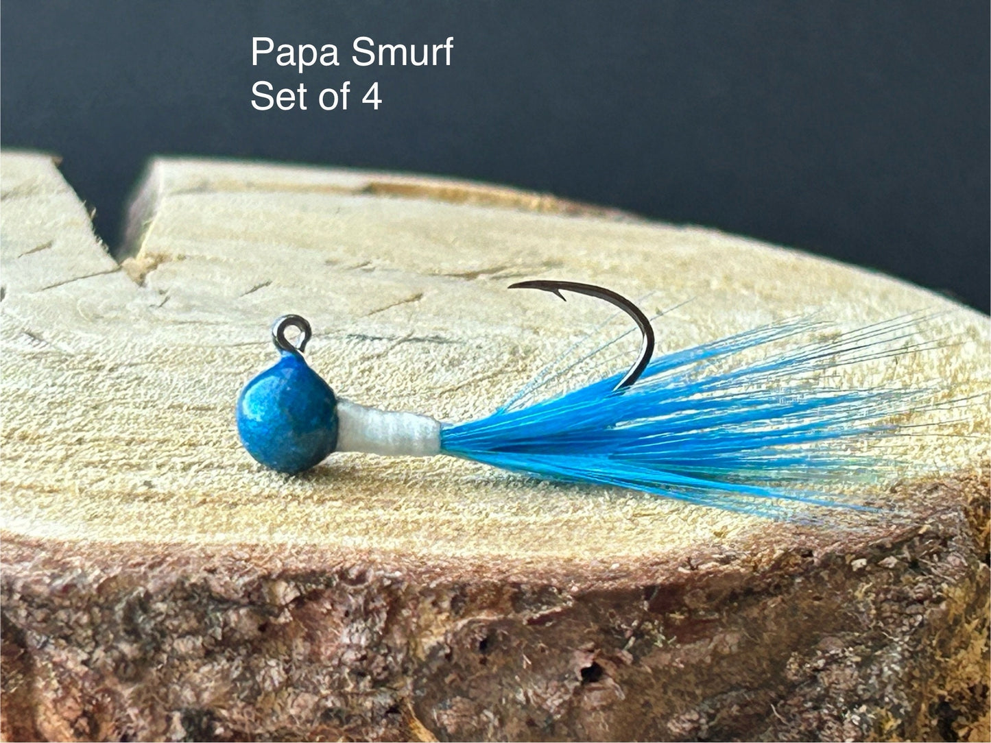 Hackle feather crappie jigs