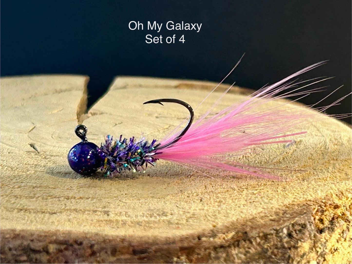 Hackle feather crappie jigs