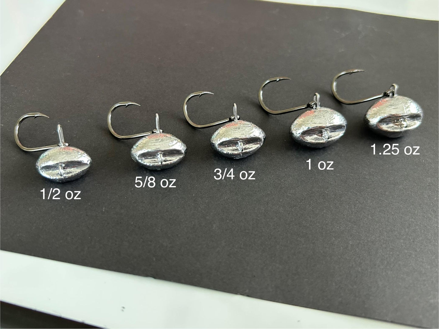 Unpainted football swing jigs