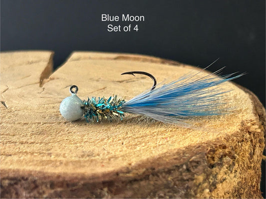 Hackle feather crappie jigs