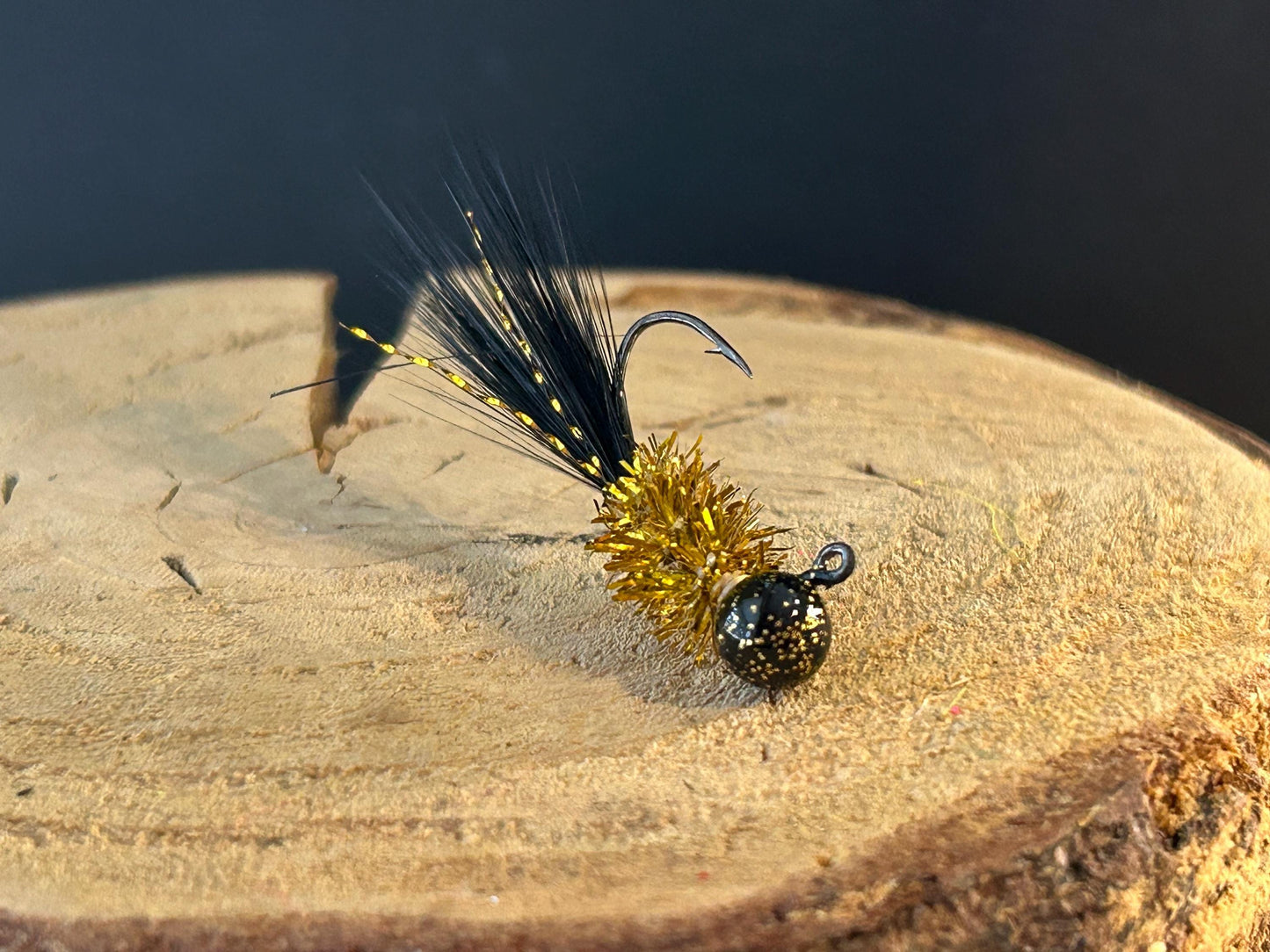 Hackle feather crappie jigs