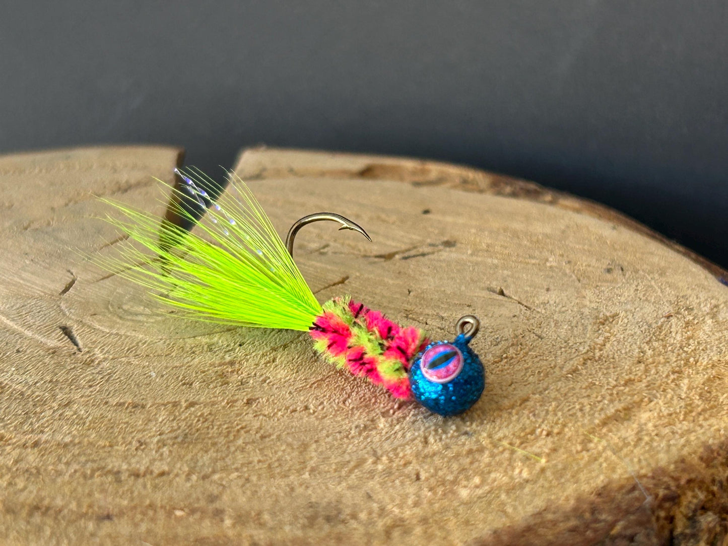 Hackle feather crappie jigs