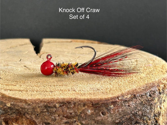 Hackle feather crappie jigs