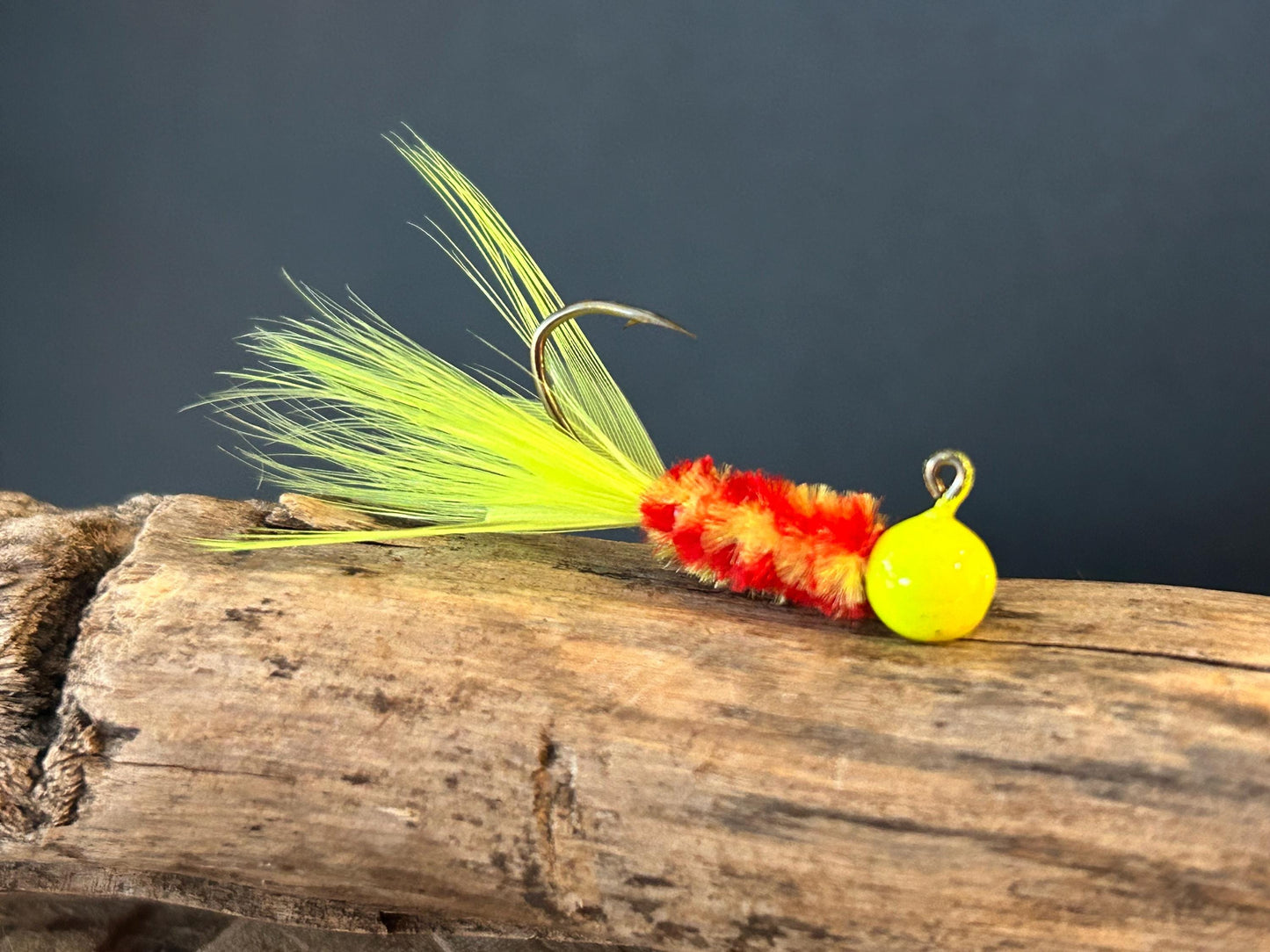 Hackle feather crappie jigs