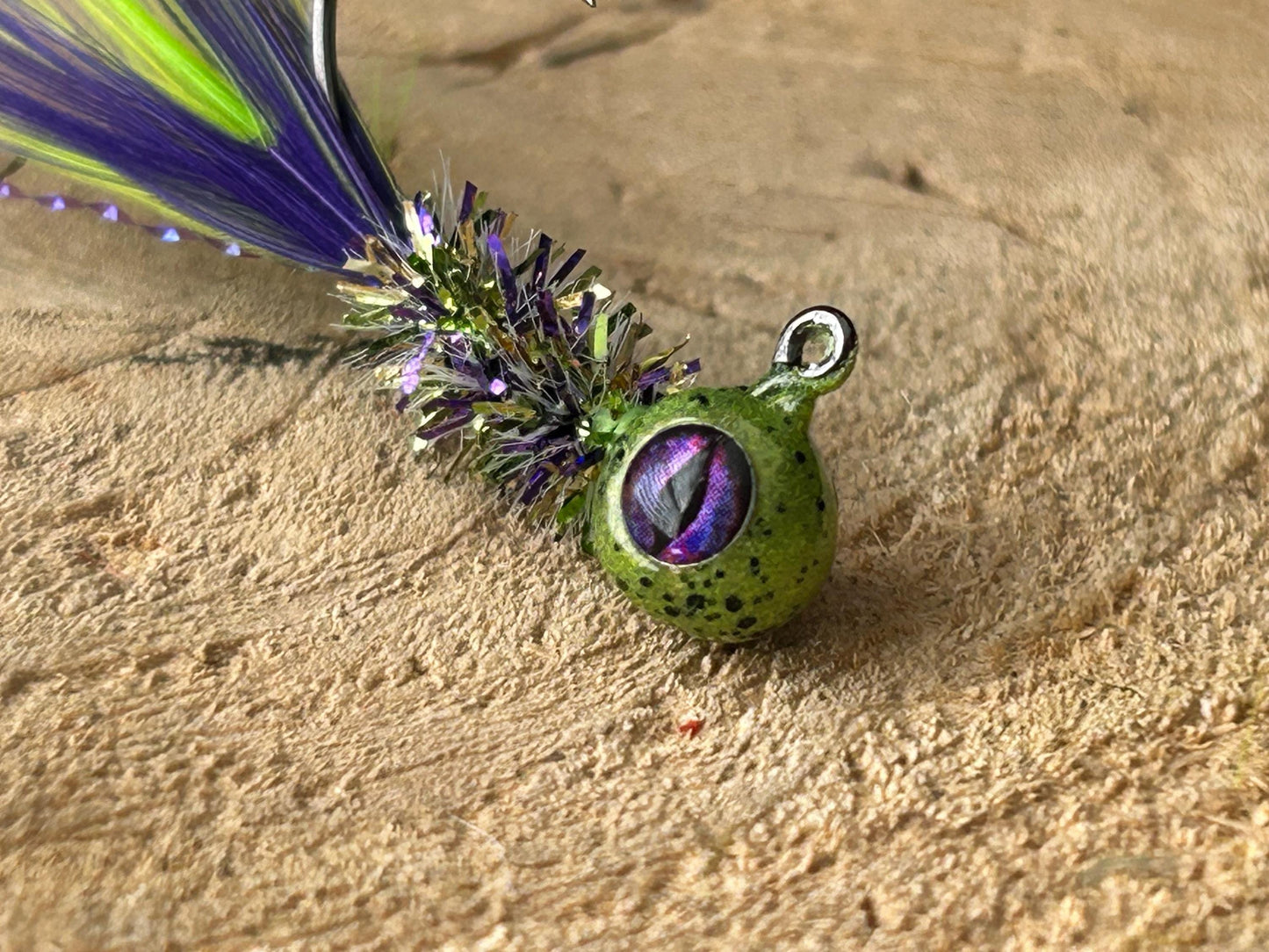 Hackle feather crappie jigs