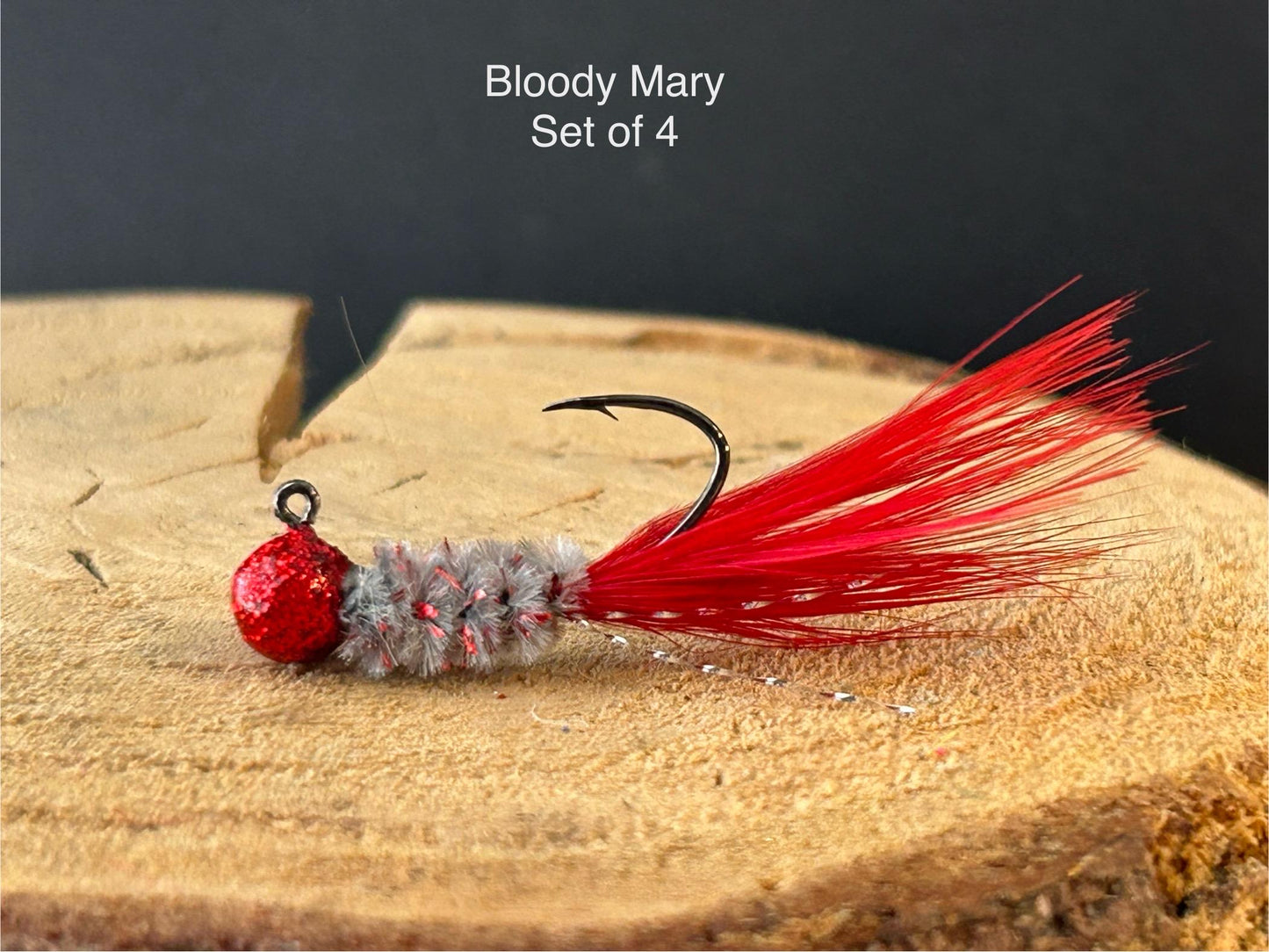 Hackle feather crappie jigs