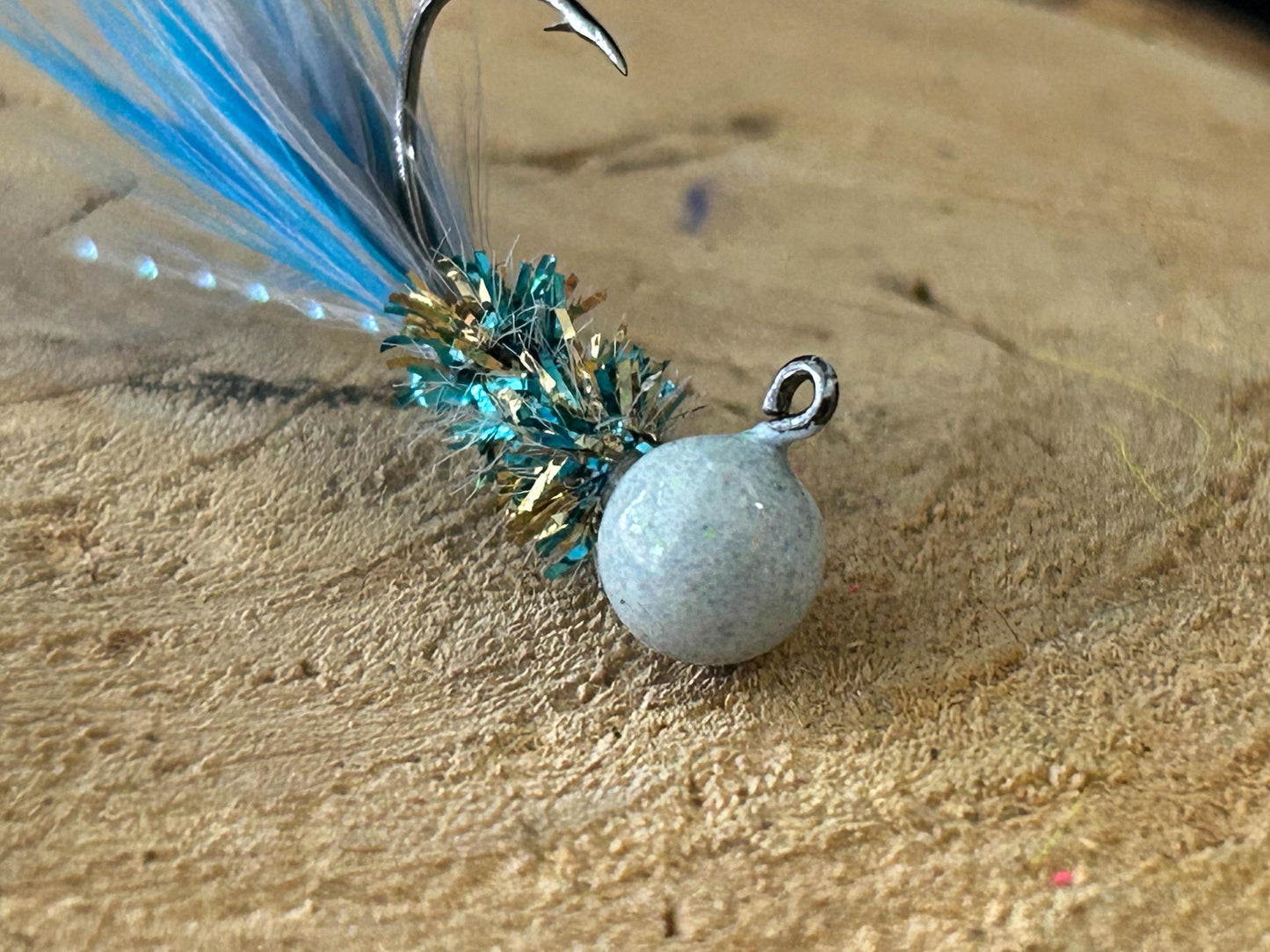 Hackle feather crappie jigs