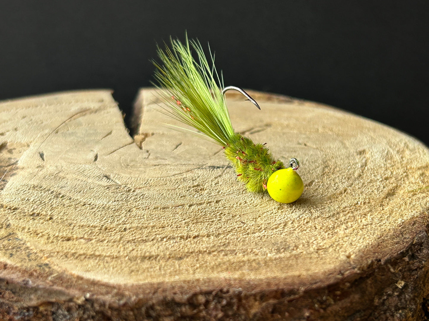 Hackle feather crappie jigs