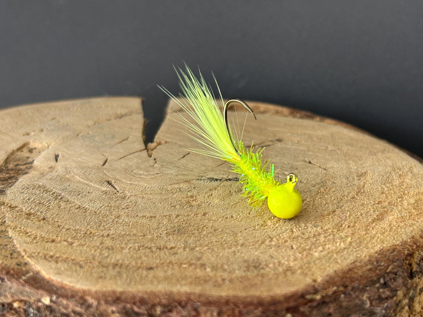 Hackle feather crappie jigs