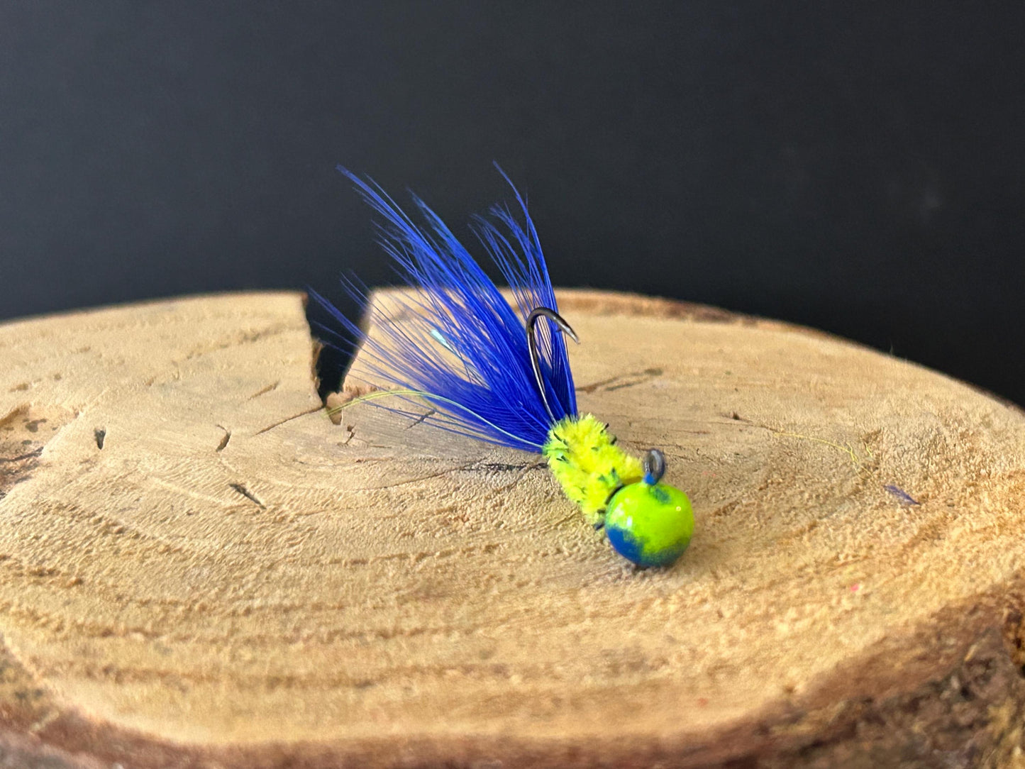 Hackle feather crappie jigs