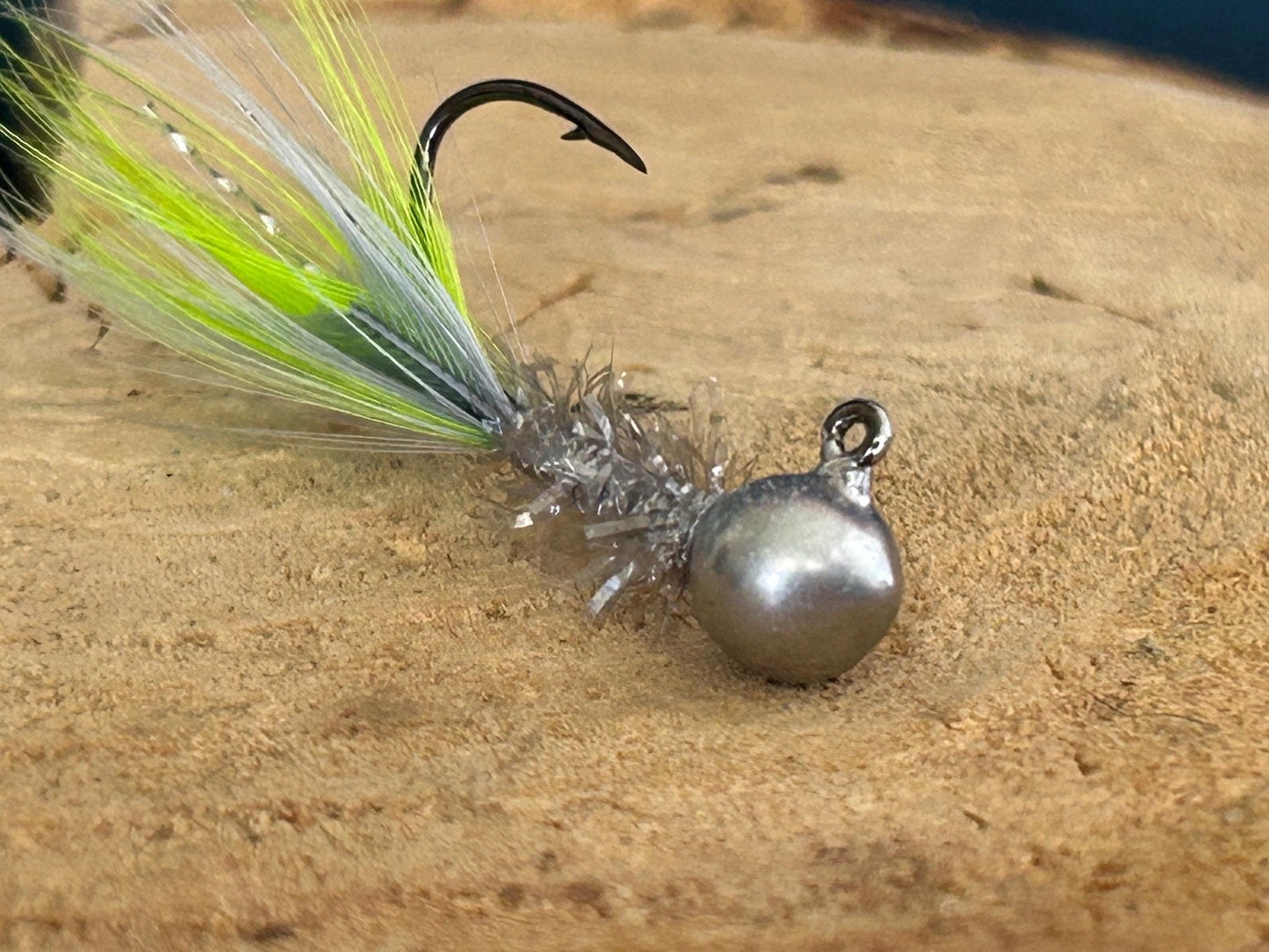 Hackle feather crappie jigs
