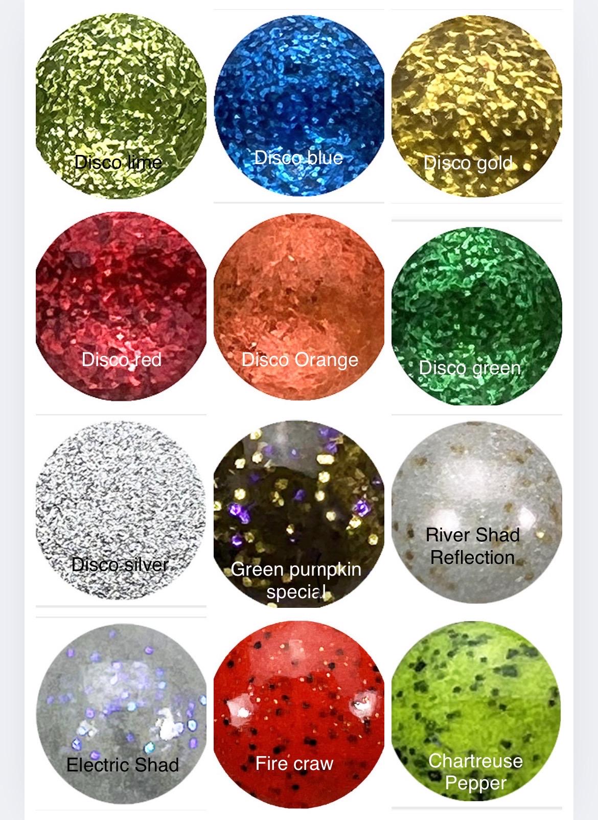 RAINBOW GLITTER ball jig heads