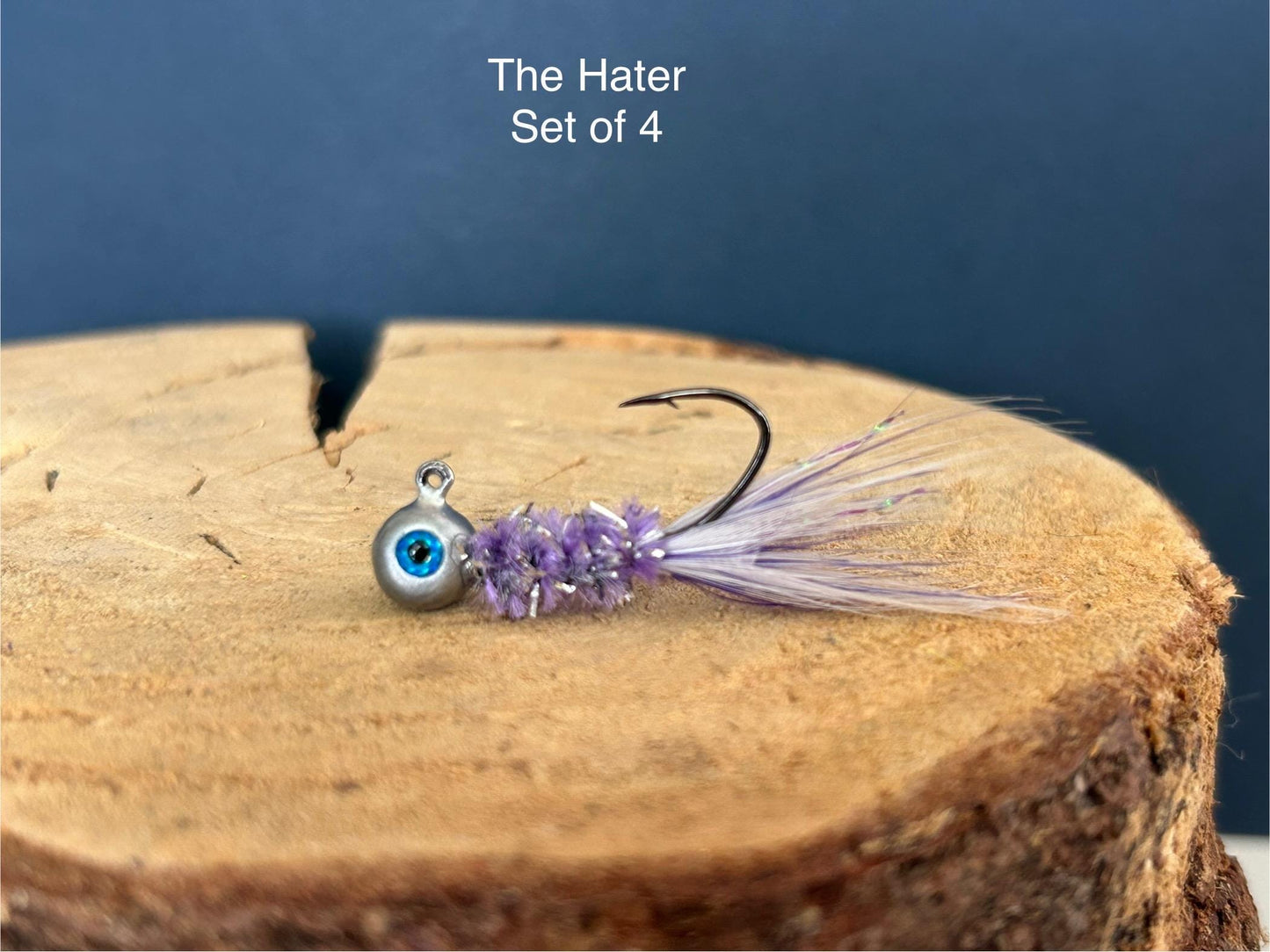 Hackle feather crappie jigs