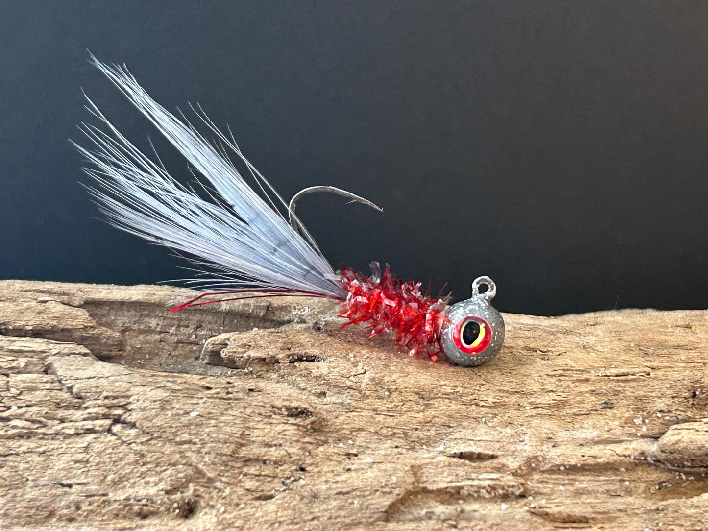 Hackle feather crappie jigs