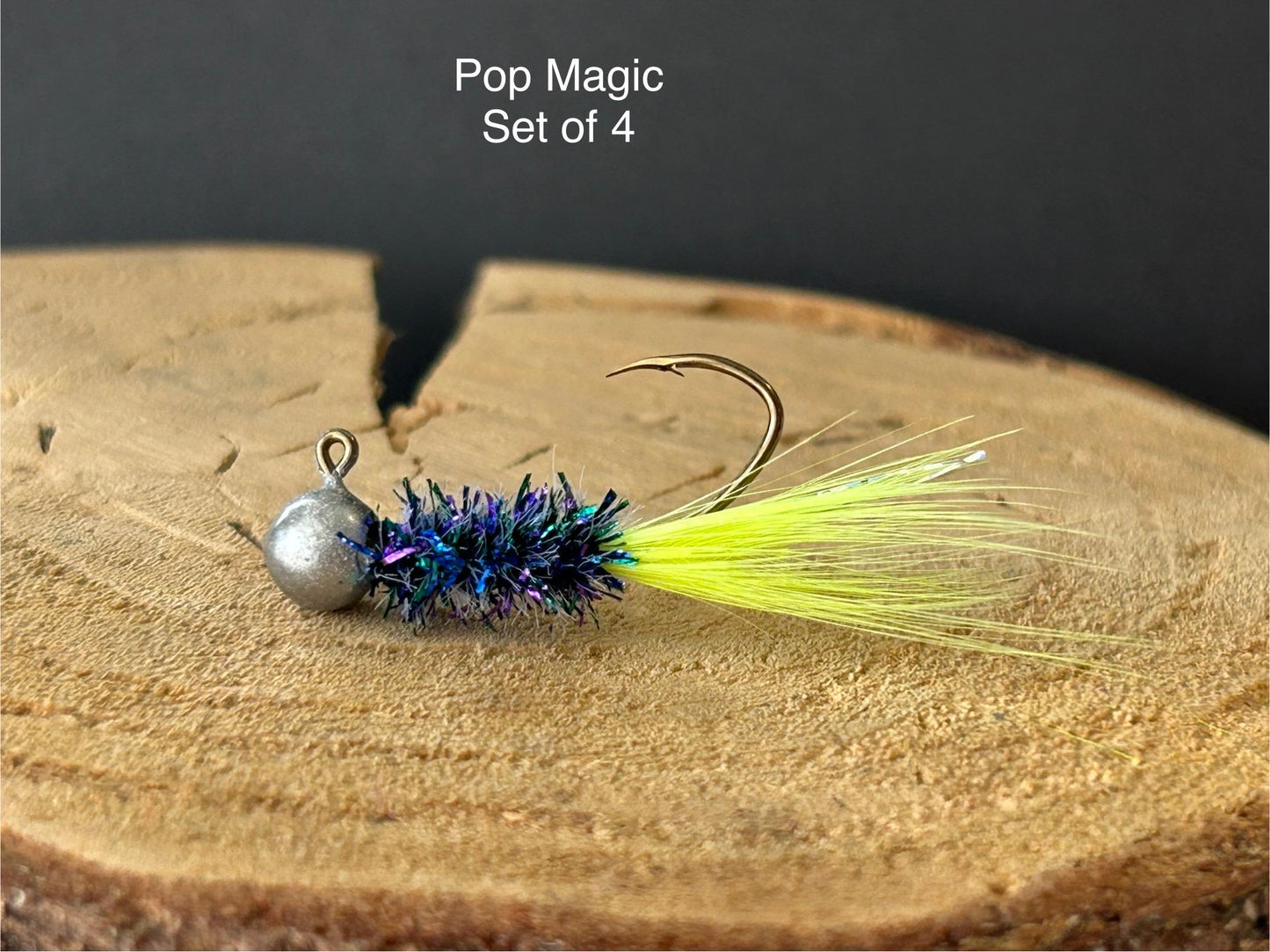 Hackle feather crappie jigs