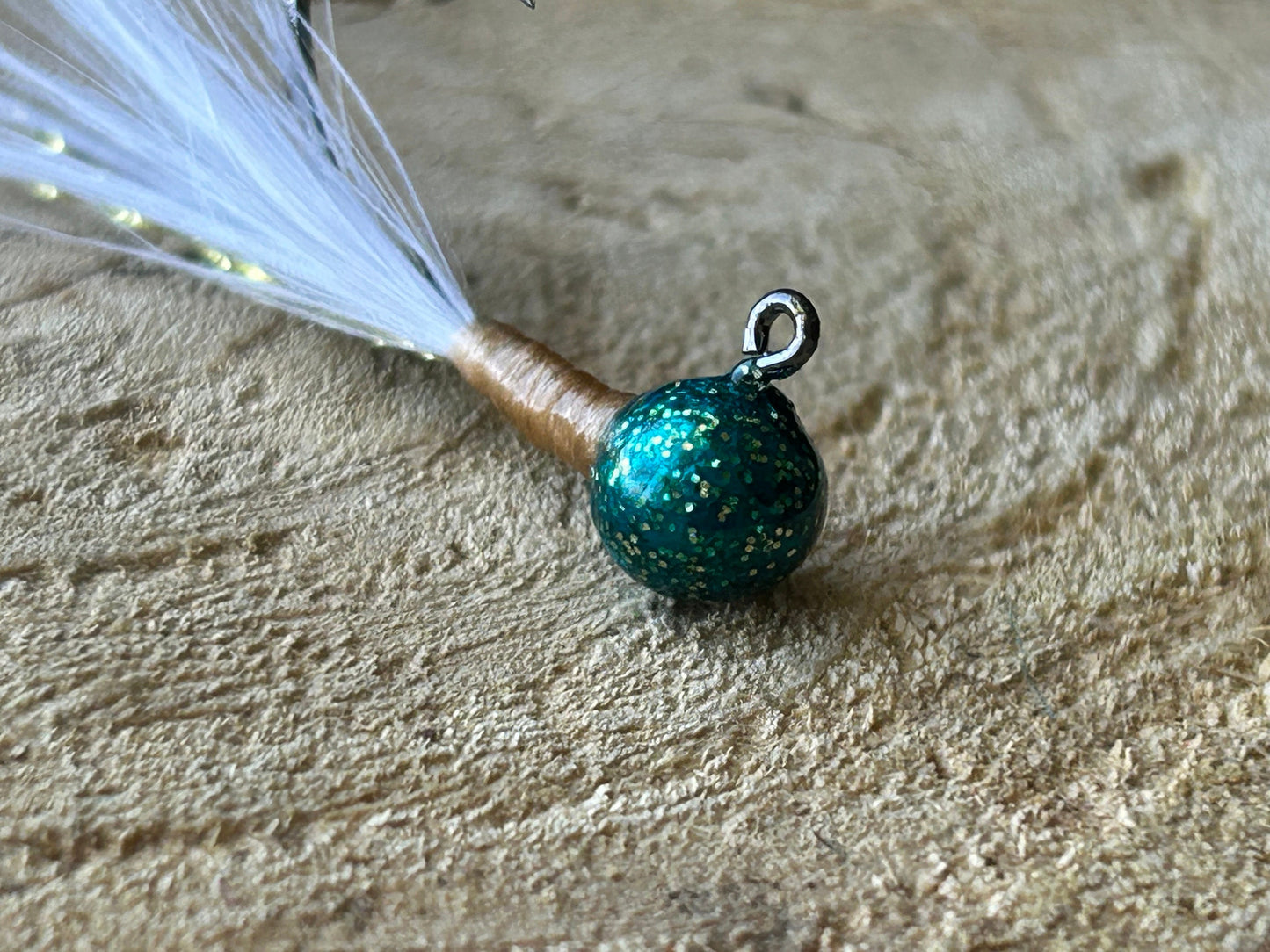 Hackle feather crappie jigs