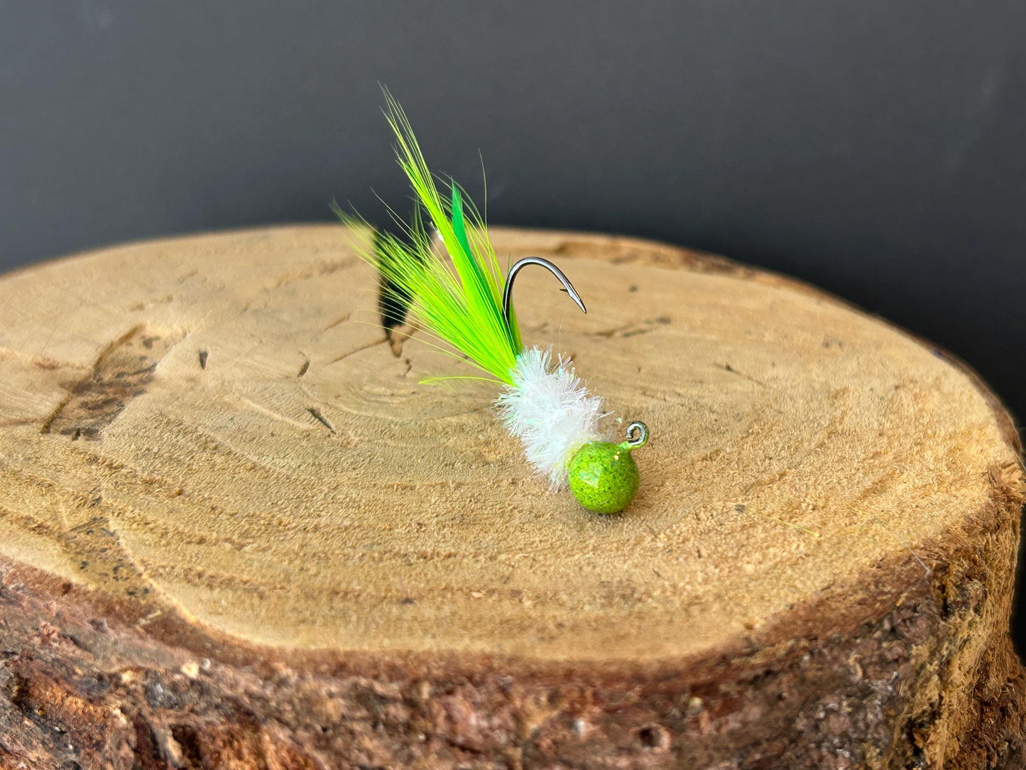 Hackle feather crappie jigs