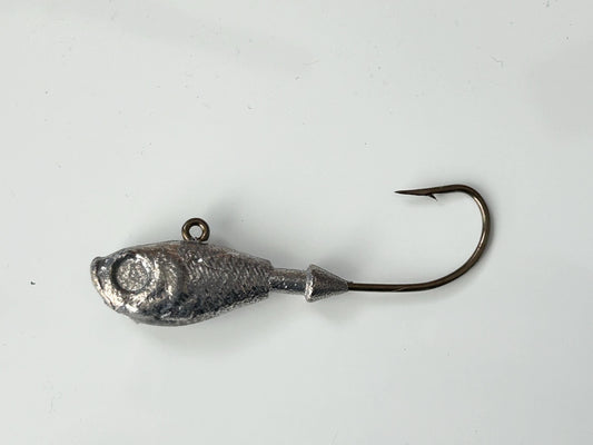 Unpainted ultra minnow jig heads