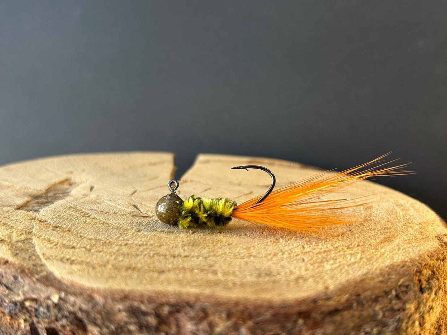 Hackle feather crappie jigs