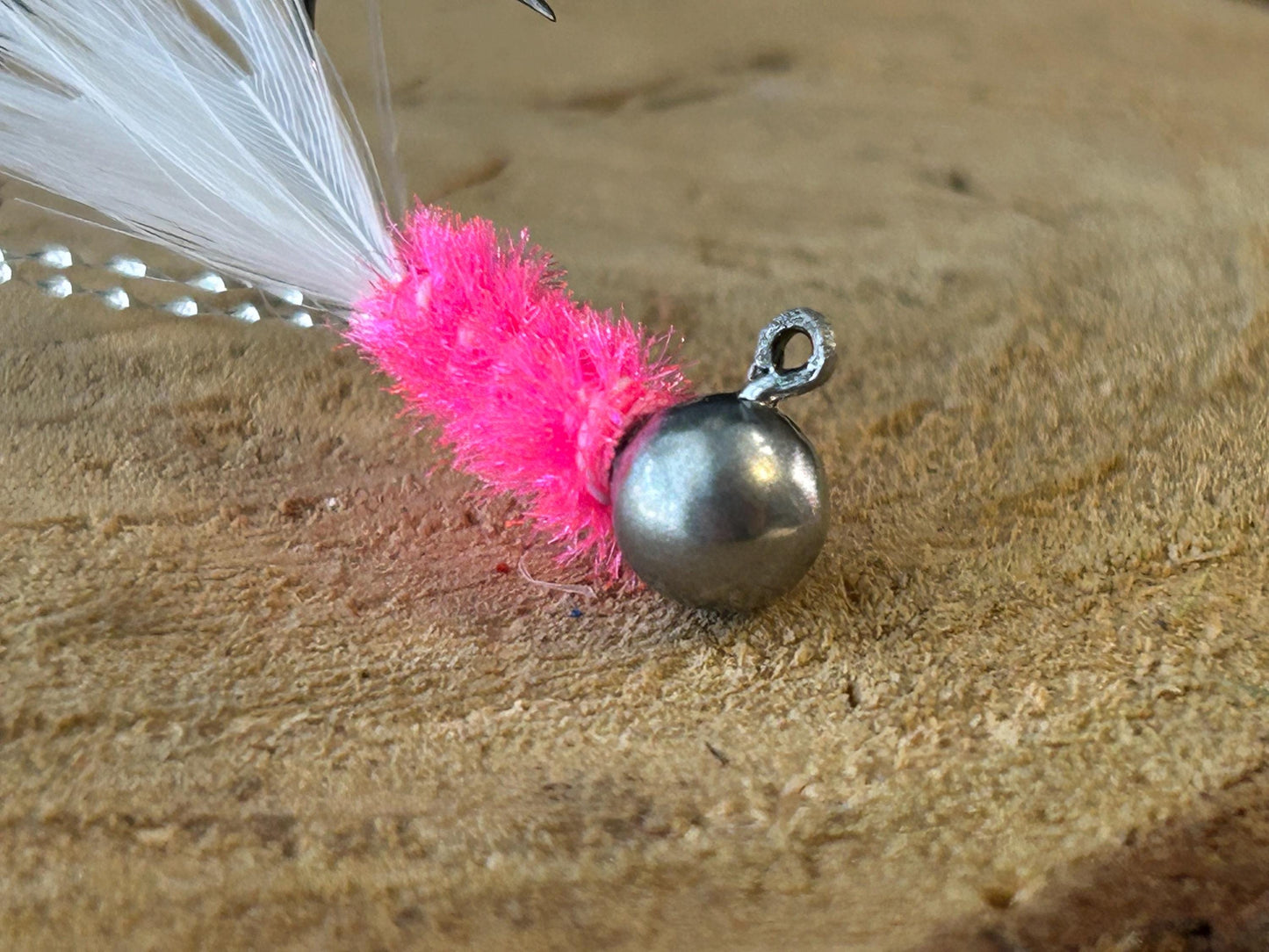 Hackle feather crappie jigs